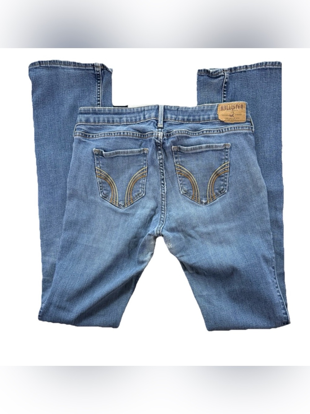 Hollister Bootcut Low Rise Jeans Women's 29W x 35L 9L Light Wash Y2K Denim